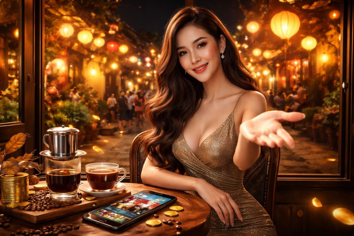 Người chơi cập nhật ứng dụng casino tại Hội An với ly cà phê